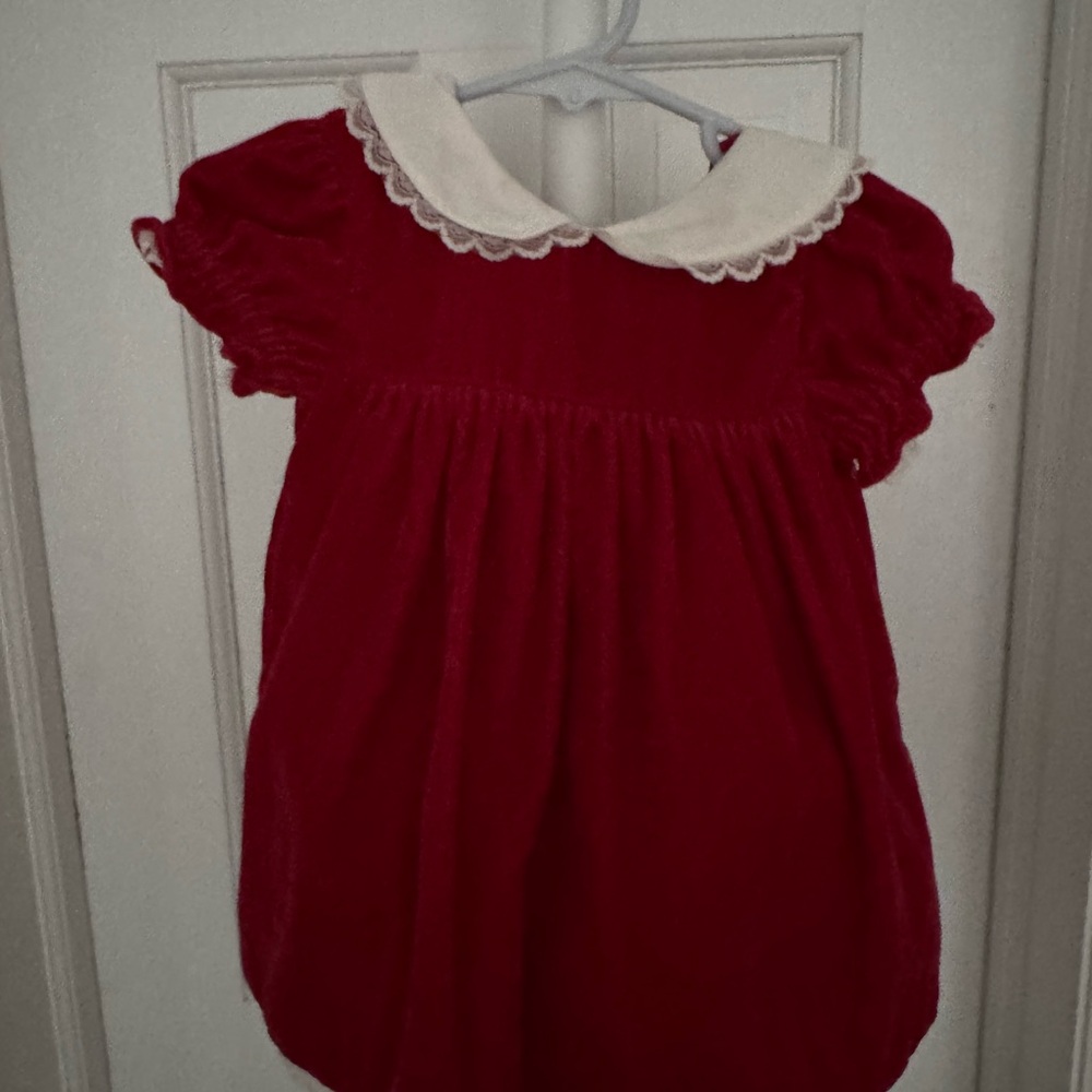 Janie and Jack Vibrant Red Dress with White Accents